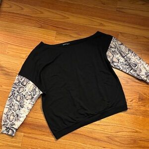 SHEIN Black Top with Stylish Design